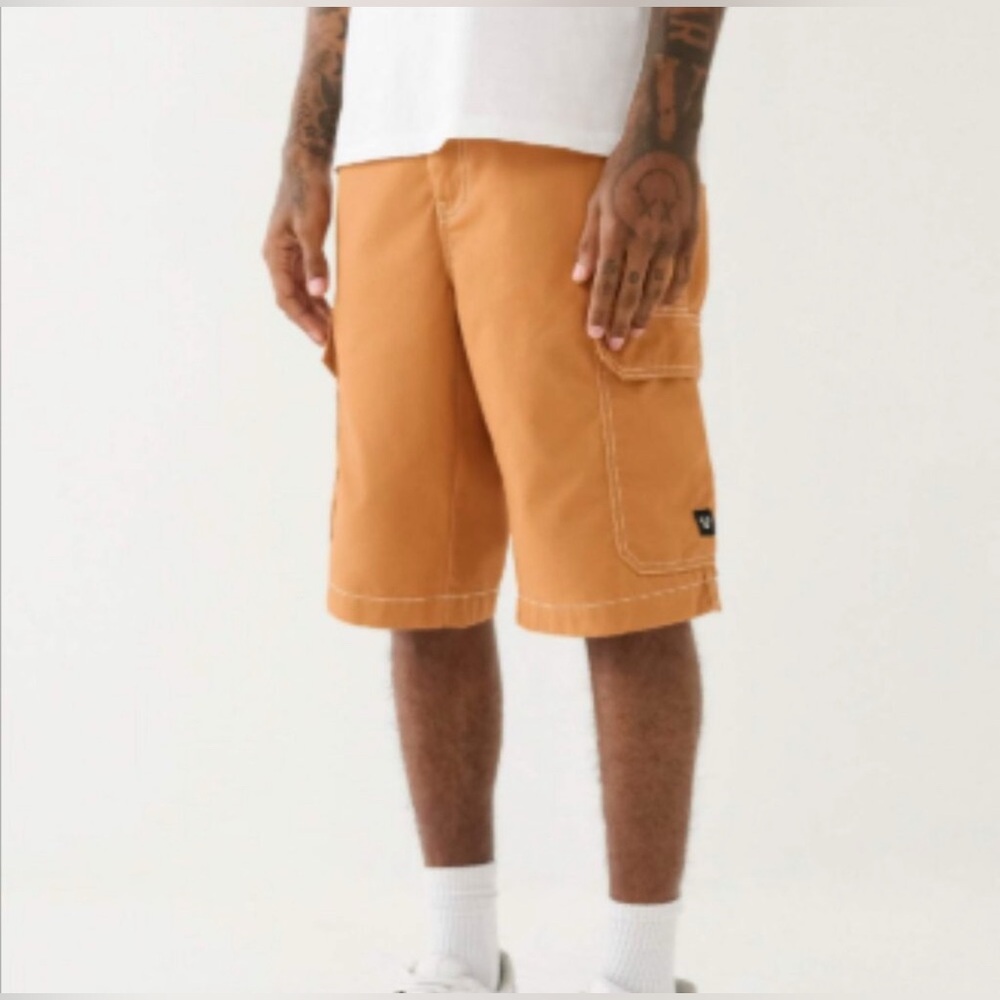 True Religion Men's DK Khaki Shorts Size 30 NWT Style 108056